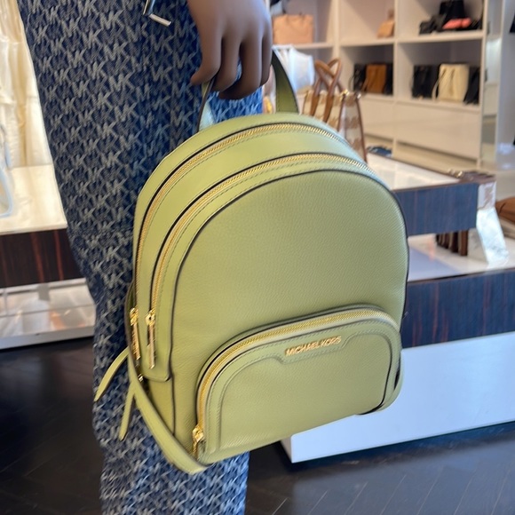 Michael Kors Jaycee Medium Logo Backpack 
Light Sage - Picture 13 of 16